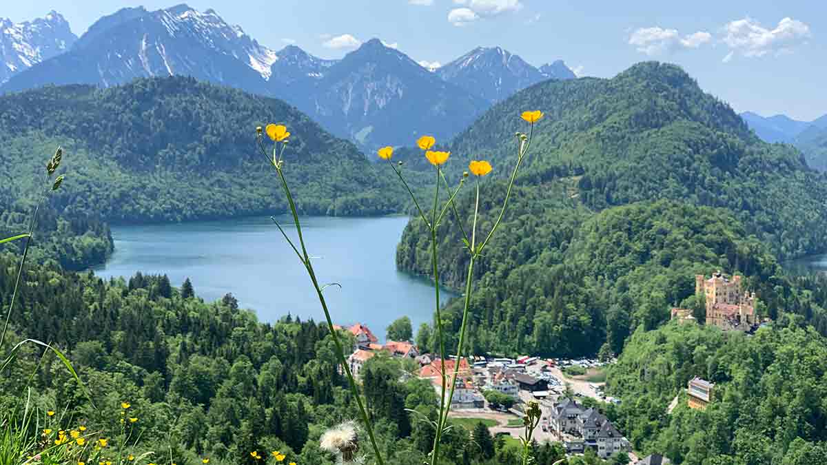 Vista panorâmica em um mirante em Hohenschwangau